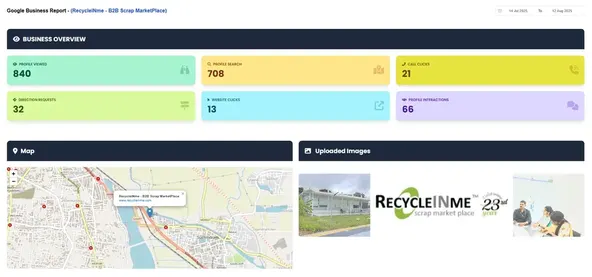 Google Business Profile Dashboard – Business Overview